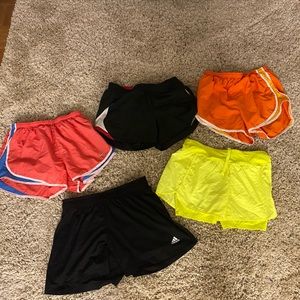 Women’s Nike Tempo shorts and adidas and one pair of Danskin. 10$ each
